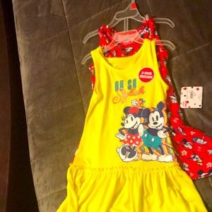 Girls Minnie Mouse 2 pack dresses